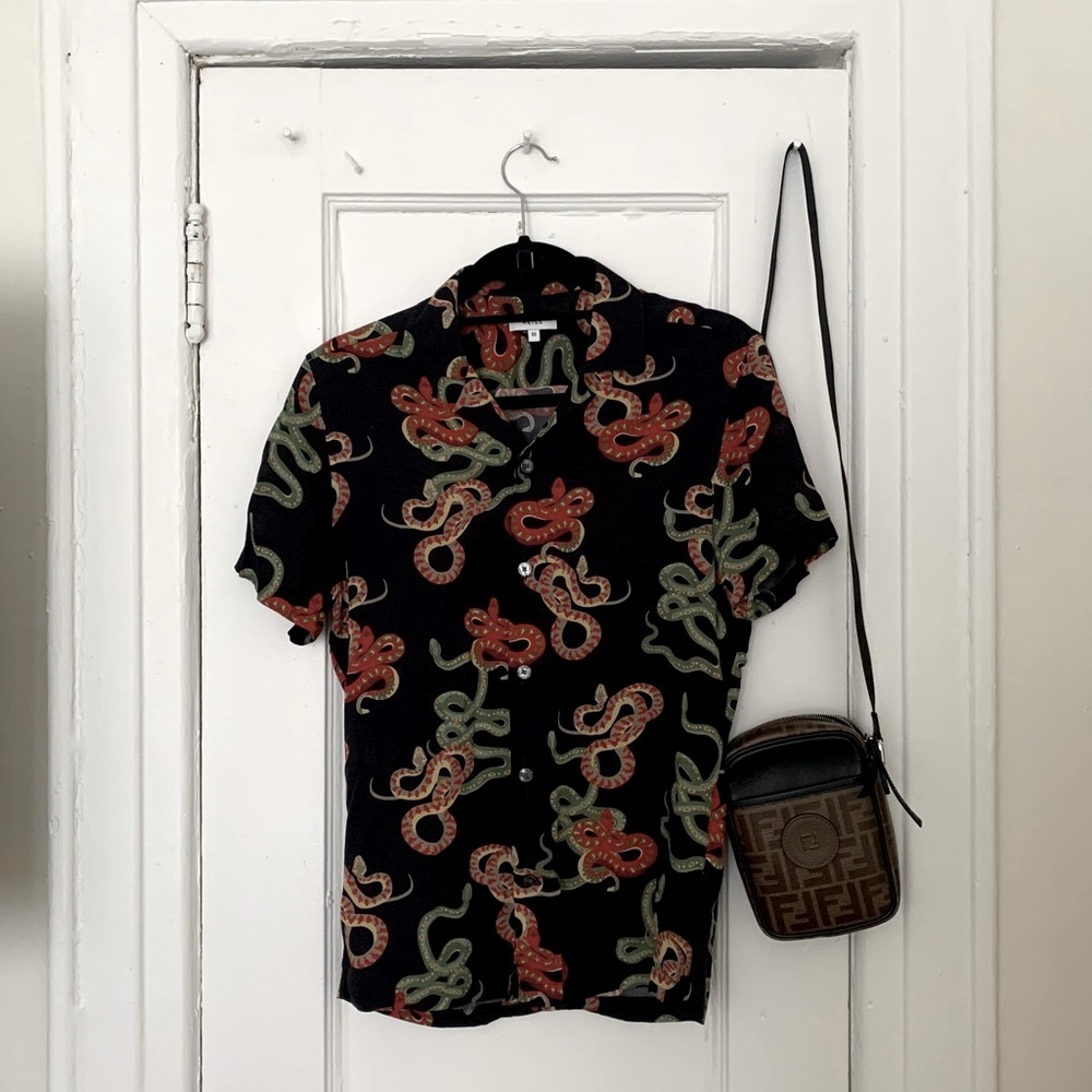 Reiss snake print shirt